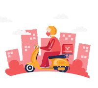 ventiieats love home delivery sushi Sticker