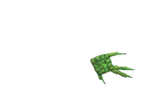 kingandrail fish guam king and rail coconut leaf Sticker