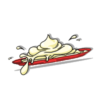 Clown Pie Sticker by S4C