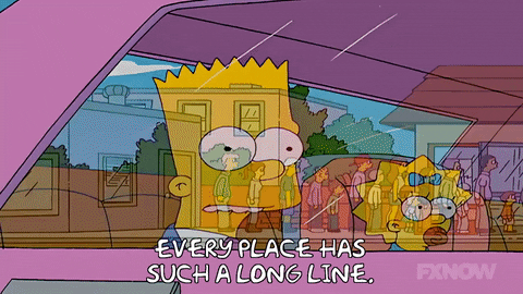 Episode 2 Waiting In Line GIF by The Simpsons