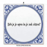 Zak Kijk GIF by Tegelspreuken.nl
