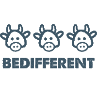 Cow Be Different Sticker by Publifarm