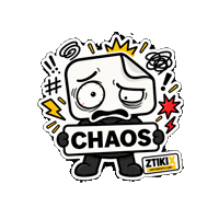 Total Chaos Panic Sticker by ZTIKIX