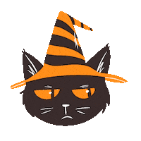 Black Cat Sticker by Tacméla