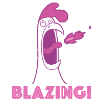 Party Blazing Sticker by Pinky's Hot Box