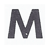 Typography M Sticker