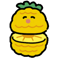 Fruit Pineapple Sticker by kupaberu