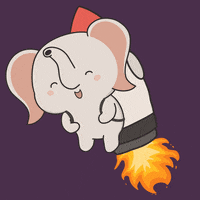 untamedelephants cute animals space moon GIF