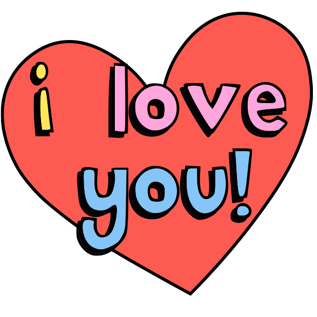 Youre The Best I Love You Sticker by Martina Martian