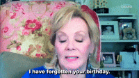 I Have Forgotten Your Birthday 