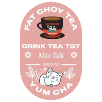 FatChoyBrand cat yum tasty egg Sticker