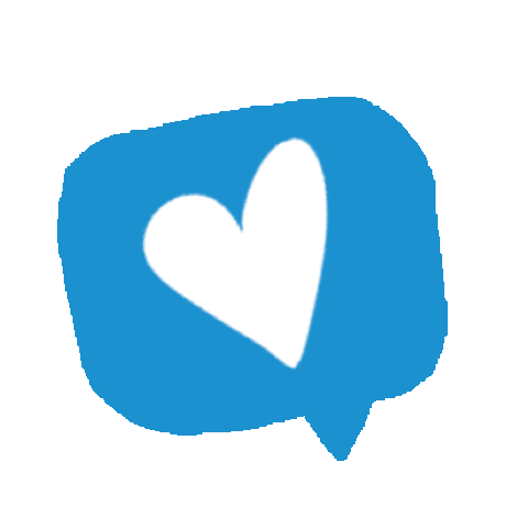 Blue Heart Sticker by westeggpress