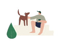 SunbridgeFL dog coffee animals nature Sticker