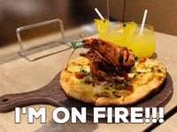 ThePointHKG fire pizza flames pasta GIF