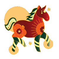 Chinese New Year Horse Sticker by EnVi Media