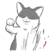 Fight Cat Sticker by GORO