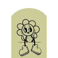 Sad Flower Sticker
