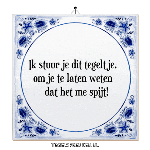 Sorry Respect Sticker by Tegelspreuken.nl