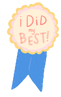 I Did It Ribbon Sticker