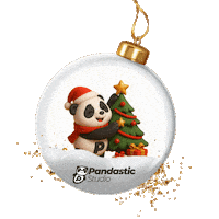 Christmas Panda Sticker by Pandastic Studio