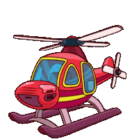 Helicopter Vehicles Sticker by Tiny Minies
