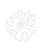 花 Black And White Sticker