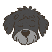 Shaggy Dog Kiss Sticker