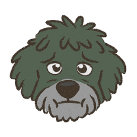 Shaggy Dog Barf Sticker