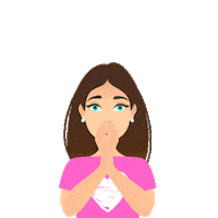EvaBeautySkincare pink beauty shocked woman Sticker