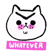 LoriJoySmith cat mad kitty whatever Sticker