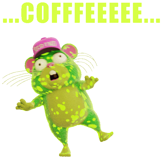 Coffee Time Hamster Sticker by Grind