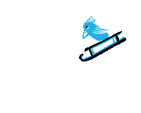 Rebexi winter bird sleigh sledding Sticker