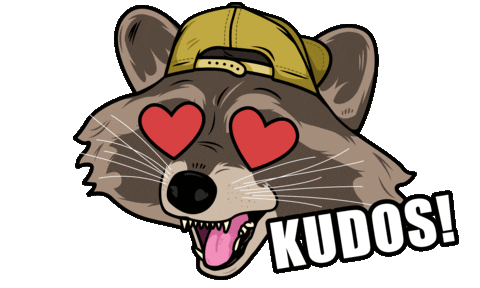 Cartoon Love Sticker by Trash Panda Tribe