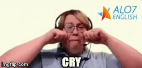 cry total physical response GIF by ALO7.com