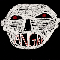 Angry Red Eyes GIF by Barbara Pozzi