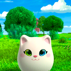 White Cat GIF by UpStudiosWorld