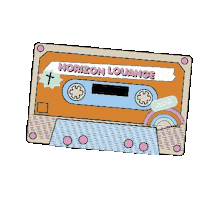 horizonlouange summer 80s tape cassette Sticker