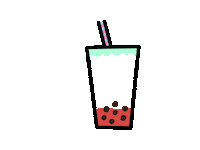 designjord boba bubbletea designjord Sticker