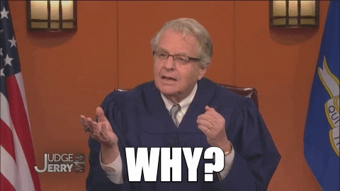 Why GIF by Judge Jerry