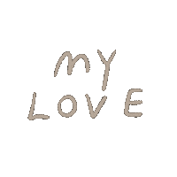 yeolcool love pink my love beige Sticker