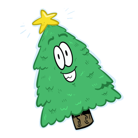 Happy Christmas Tree Sticker