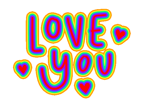 Love You Hearts Sticker by megan lockhart