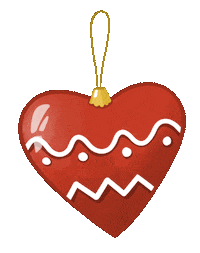 New Year Heart Sticker