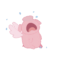 Sad Flying Pig Sticker by PositivelyPigasus