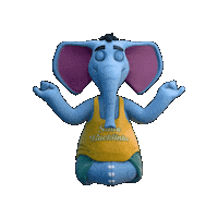 Yoga Elephant Sticker by Saynine.ai