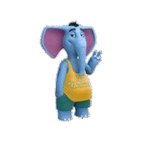 Elephant Hello Sticker by Saynine.ai