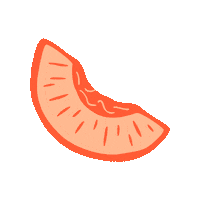 BrunchBuddy fruit peach peachy fruit slice Sticker