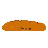 Breakfast Croissant Sticker by Halcyon Nights