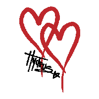 hydruspoetry red hearts red heart red hearts Sticker