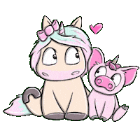 Mina Einhorn Sticker by glitzerimkopf
